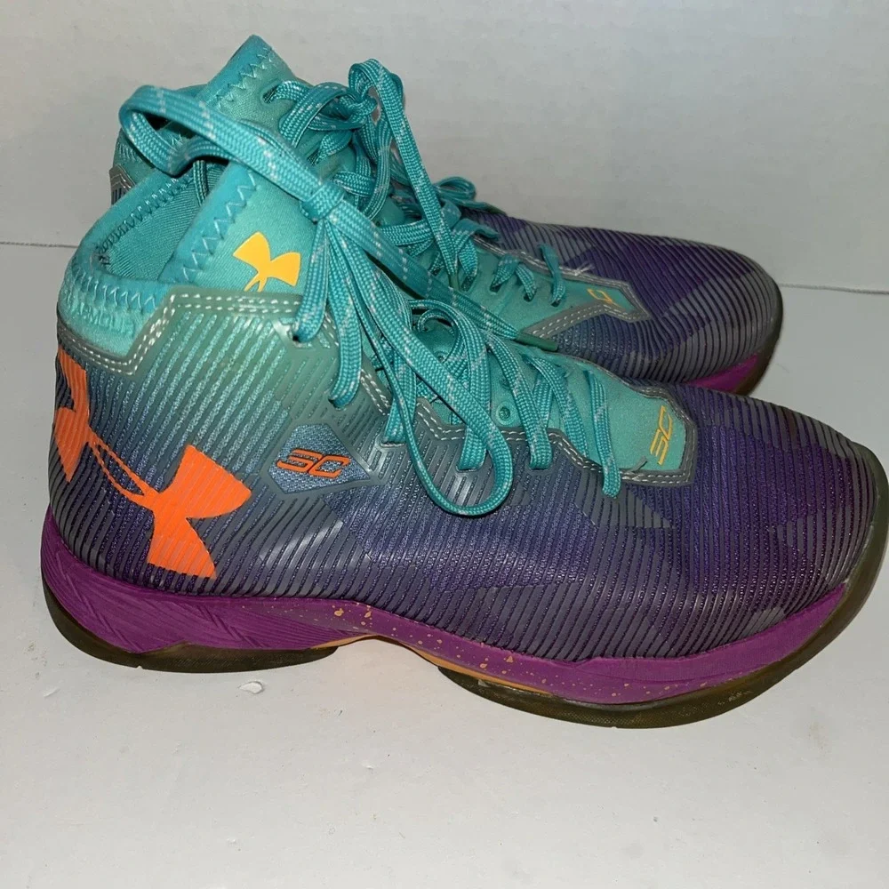 UNDER ARMOUR UA GS CURRY 4.5 MULTICOLOR WHAT THE BLUE PURPLE PINK 1274062-8946